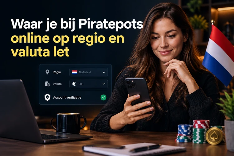 Waar je bij Piratepots online op regio en valuta let